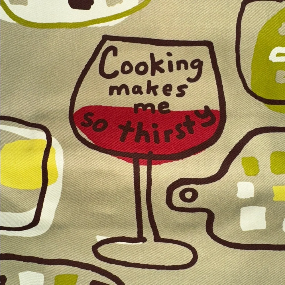 Blue Q “Cooking makes me so thirsty” New With Tags apron